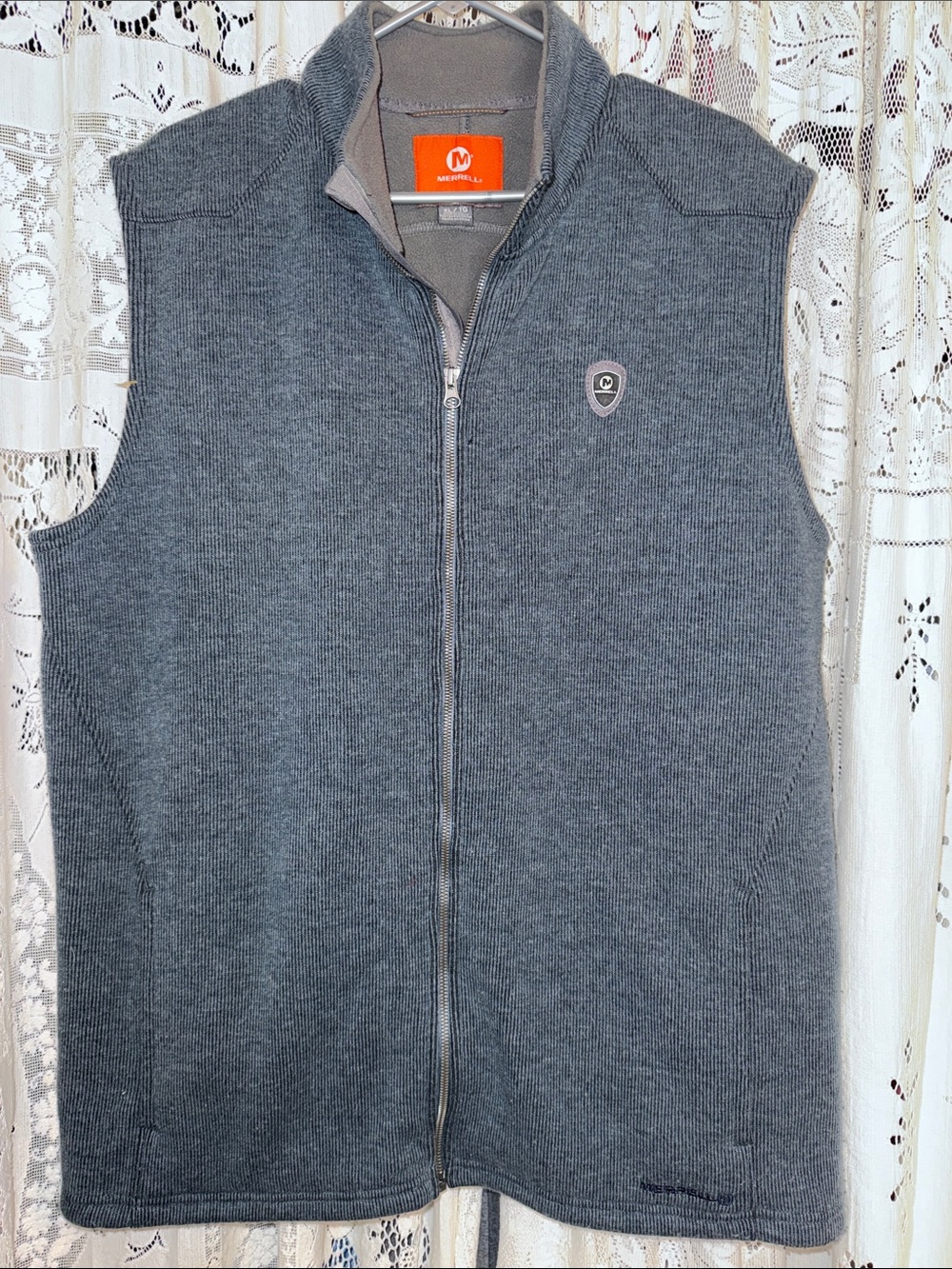 Merrell Gray Full-Zip Knit Vest